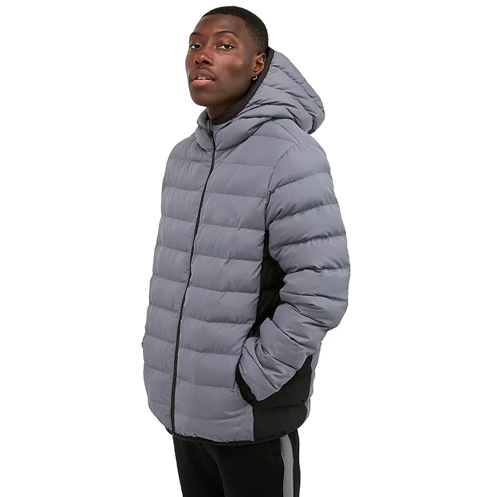 Высококачественная зимняя теплая плотная однотонная мужская парка с капюшоном Повседневная приталенная куртка на молнии карманами