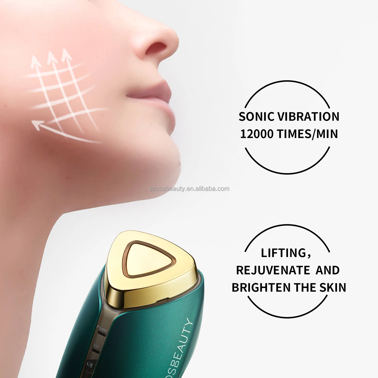 COSBEAUTY Горячий Холодный косметического ухода за EMS Лифт Массажер Уход за кожей лица Лифт подтяжки кожи Вибрационный Электрический массажер для лица