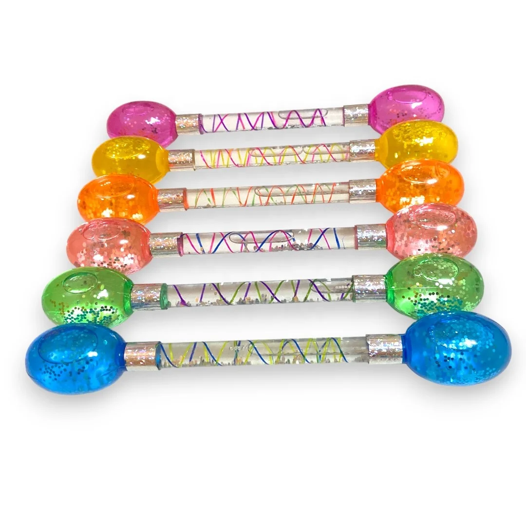 Stress Relief Toys Promotional Products for Kids Water Filled Glitter Wand Baton
