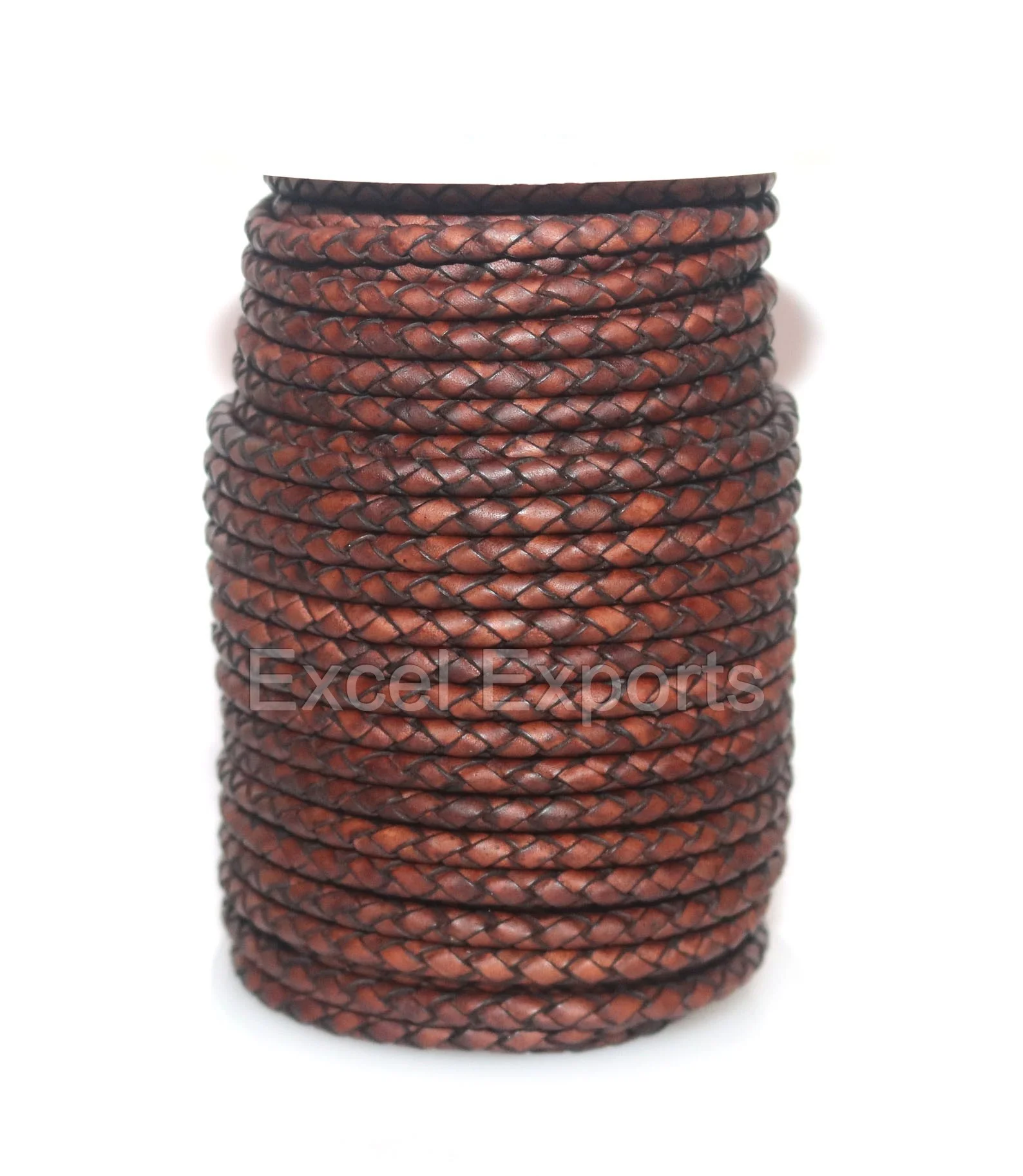 manufacture hot sale 5mm 6mm 8mm Braided leather cord Bolo Round Lace Brown Black Thong leather cord for jewelry making