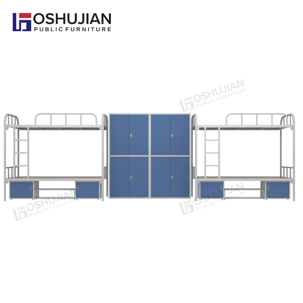 University school employee Metal Apartment 2 people stair double bed steel bunk bed