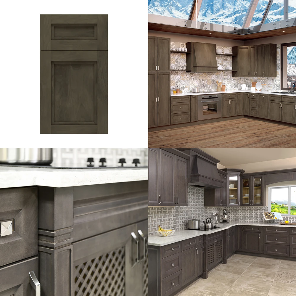 US Standard Modular Kitchen Cheap Wooden Storage Furniture RTA Kitchen Pantry Cabinet from Vietnam