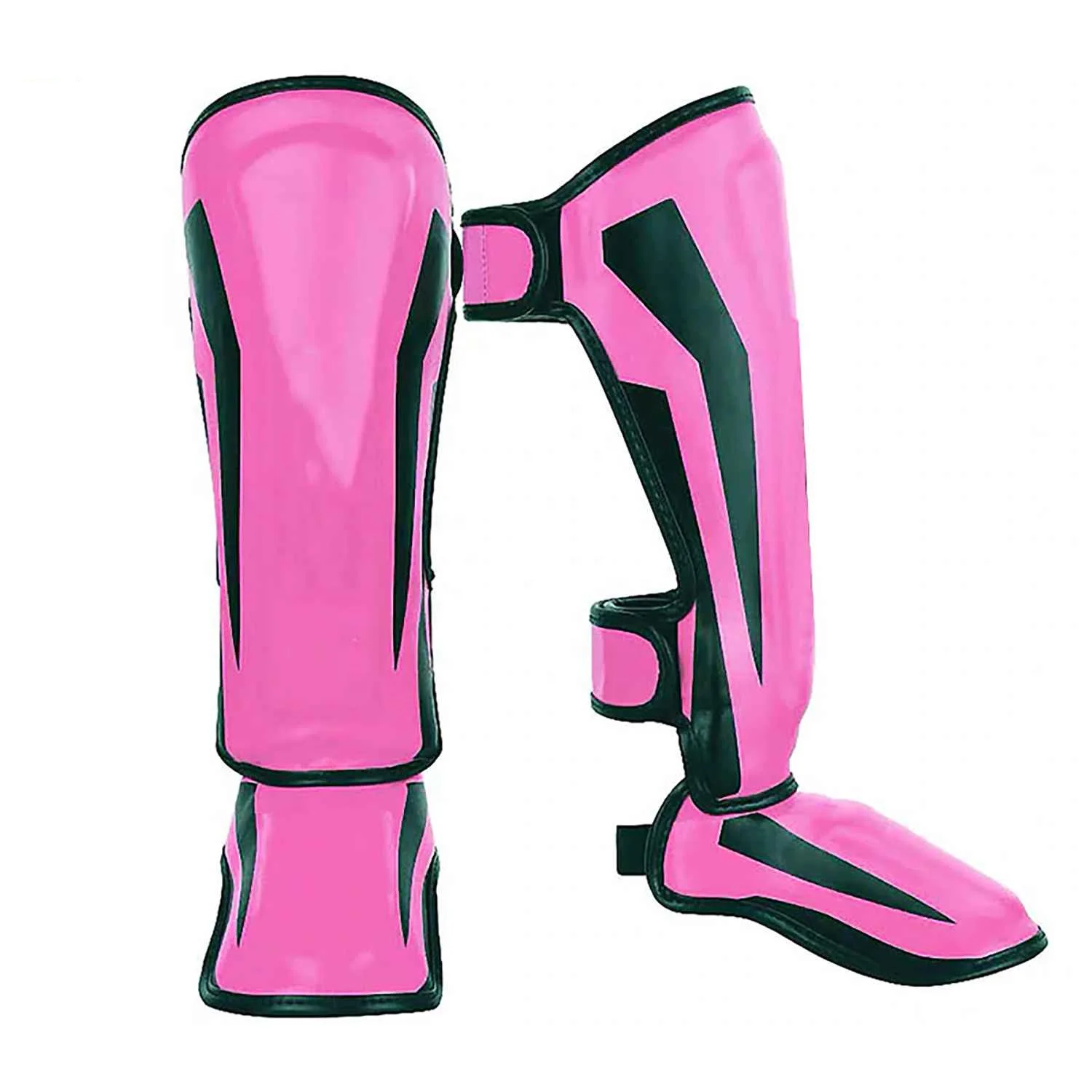 High Quality PU Leather Shin Guards Ankle Protector Light Kicking Shin Pads for MMA Muay Thai Football Training Leg Warmers