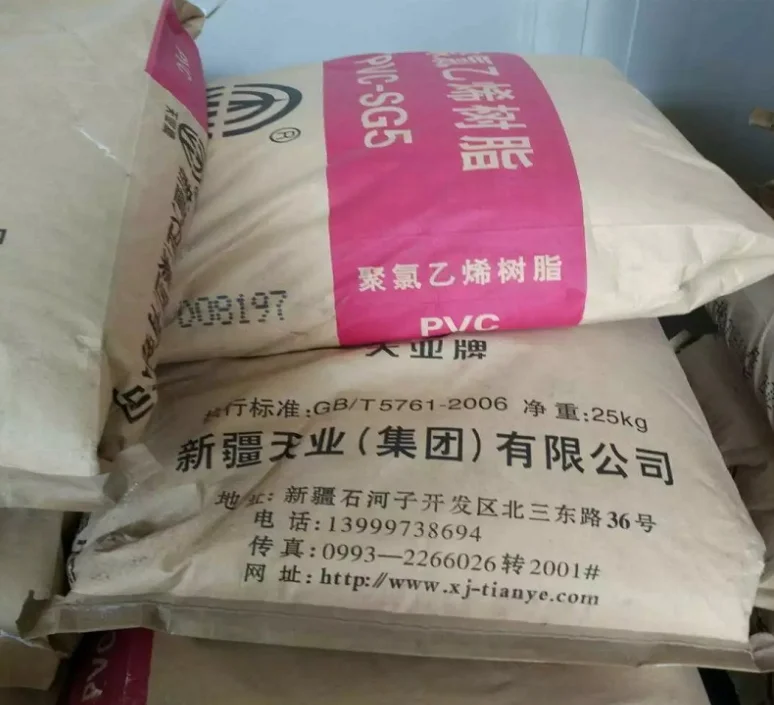 ZhongTai/Tianye/Xinfa brand pipe grade Polyvinyl Chloride PVC Resin SG3 SG5 SG8 k67