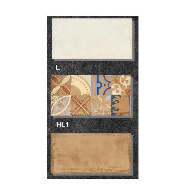 Kitchen interior Ceramic Wall tiles matt finish 30*60 cm brown Decor Dark combination 9 mm thickness 3D effect Made in India