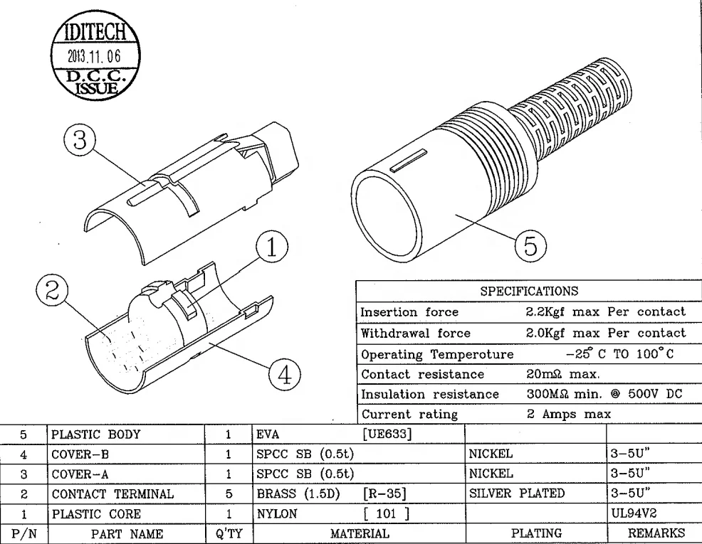 4 pin din plug connectors round male connector plug audio plug connector
