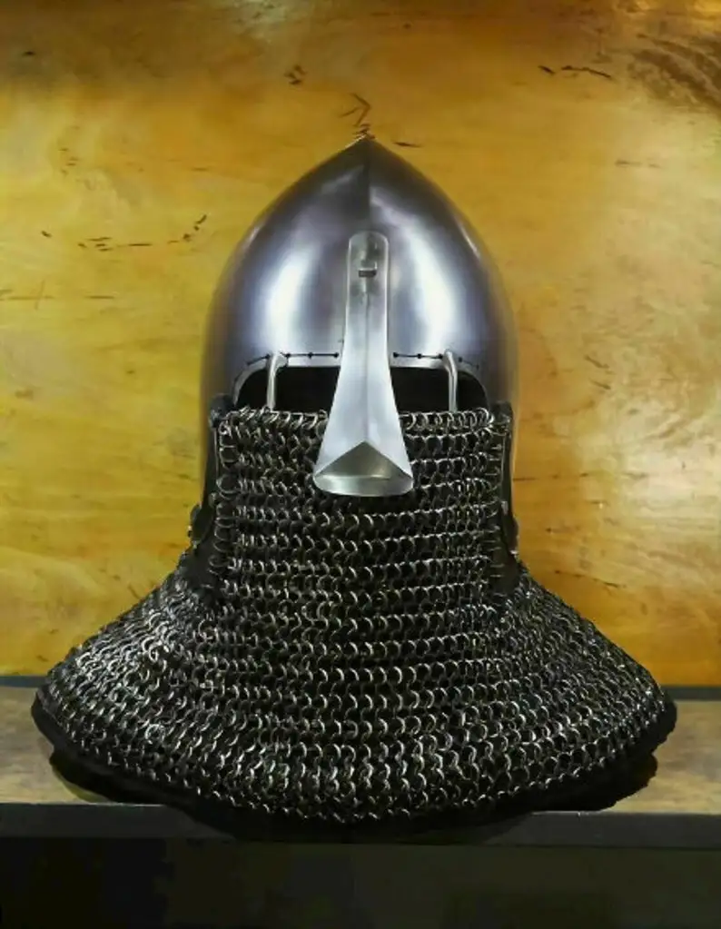 Средневековый Шлем Bascinet viking шлем кольцевая рыцаря боевой воин Подарочный товар