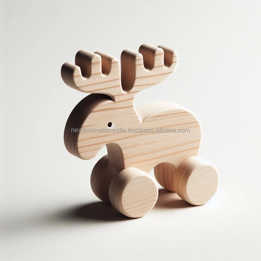 Wooden Animals Ram DEER Toys Combining Sustainability with Creative Learning