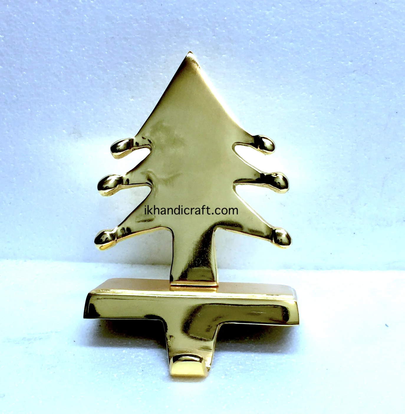 Manufacture Wholesale Custom Decoration Metal Christmas Stocking holder for Fire Place with Gold Rose Gold  Glitter platting