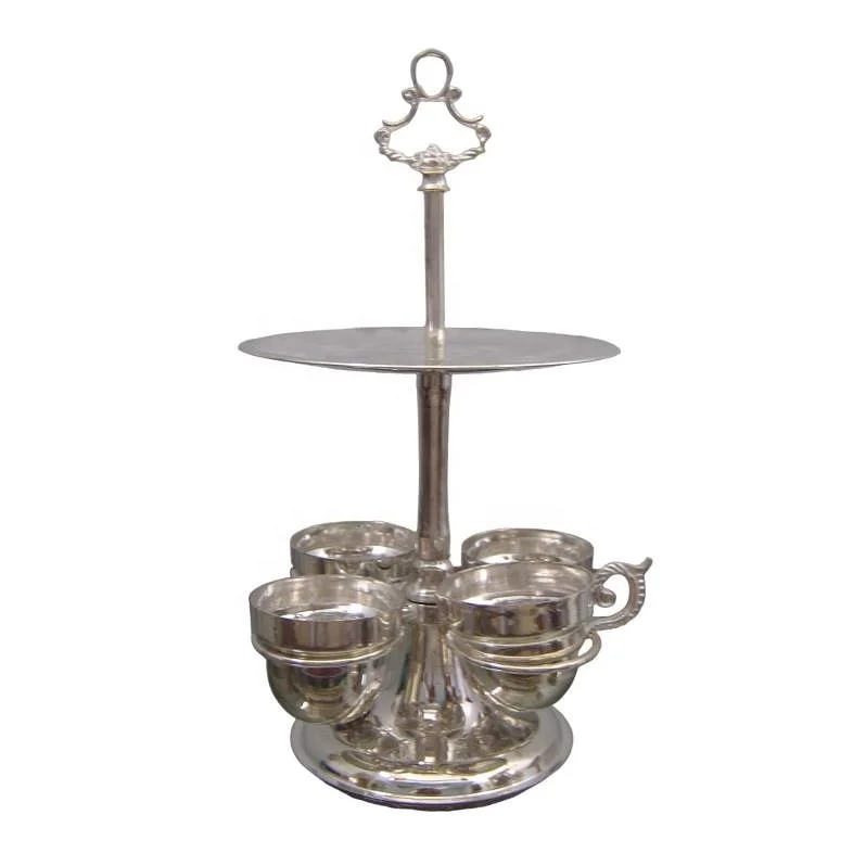 Hot Selling Premium Design Caddy For Chocolate Sweets Cookies Table Top Kitchen Usage Modern Style Metal Caddy Store Stand