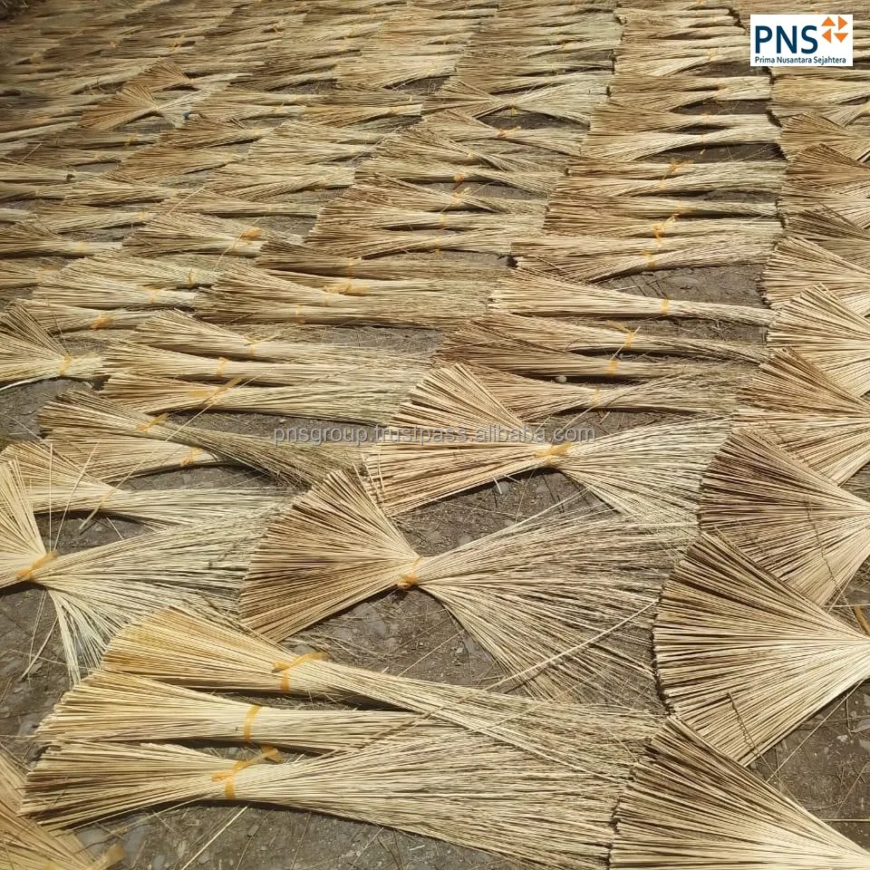ecofriendly heavy duty palm broom stick for sweeping patios gardens and yards from North Sumatra Indonesia