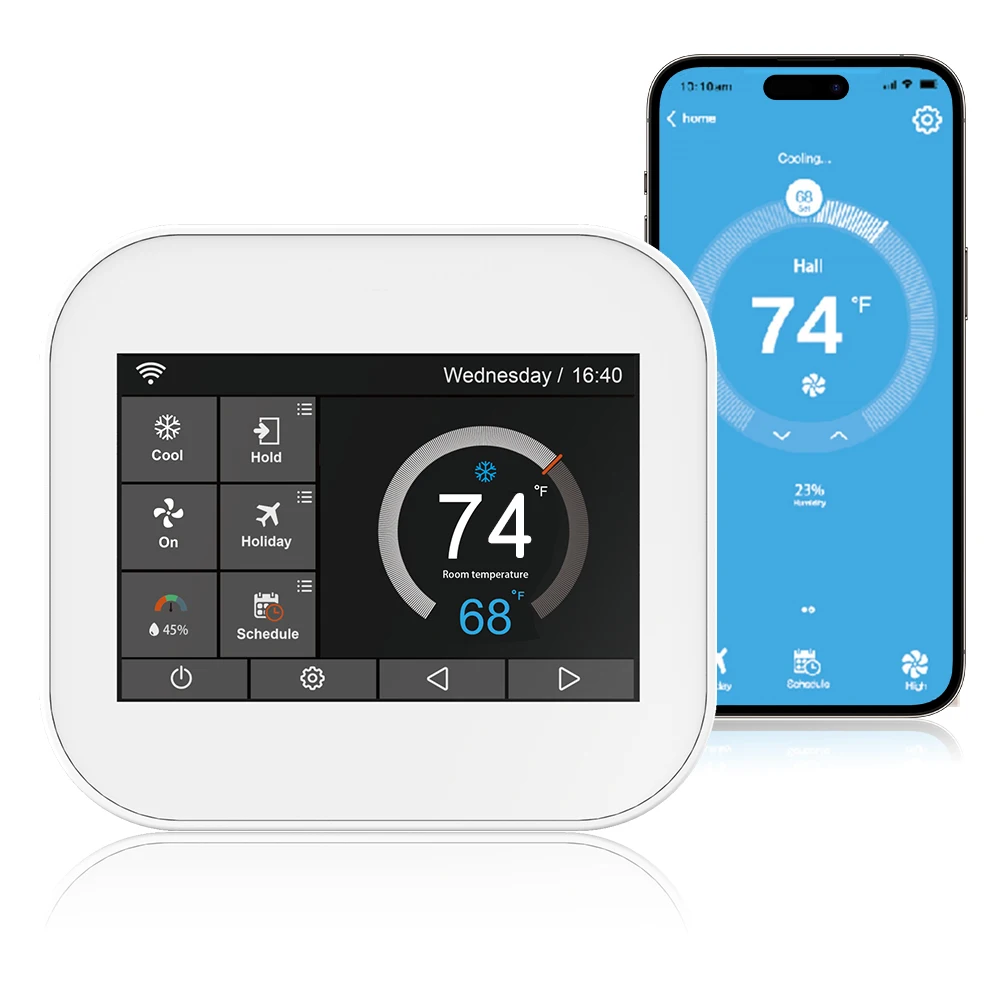 Wi-Fi LoraWAN BACnet MSTP термостат для котла/клапана/подогрева пола контроллер переменного тока