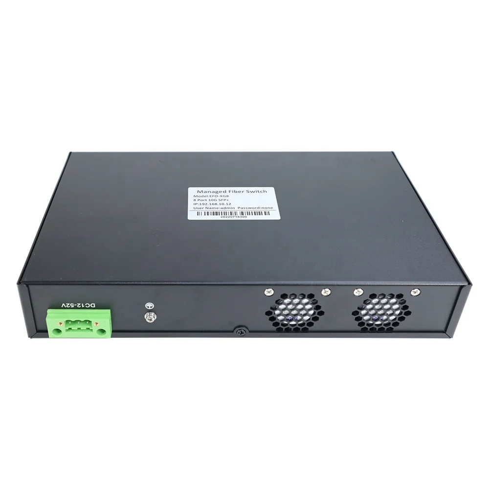 Оптоволоконное оборудование 8 портов Gigabit/10G Uplink SFP + портовые волоконные переключатели интеллектуальная сеть L2/L3 управляемый коммутатор