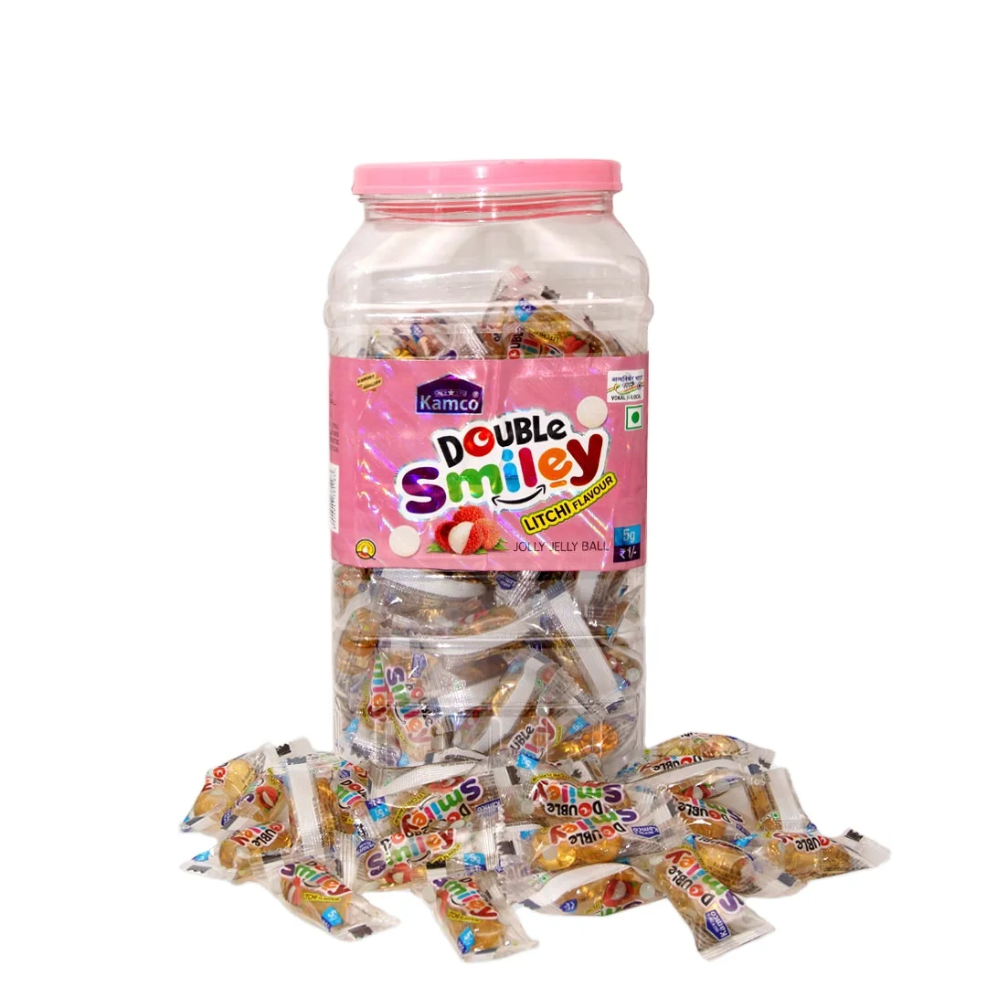  Export Quality Double Smiley Litchi Flavour Jolly Jelly Ball |