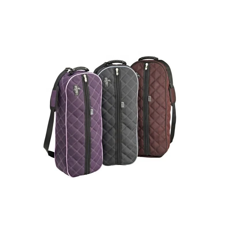 LIGHTWEIGHT HIGH QUALITY MATTY FABRIC QUILTED LEATHER BRIDLE BAG INSIDE POLYFILL TAFTA LINING  LOOP CLOSURE