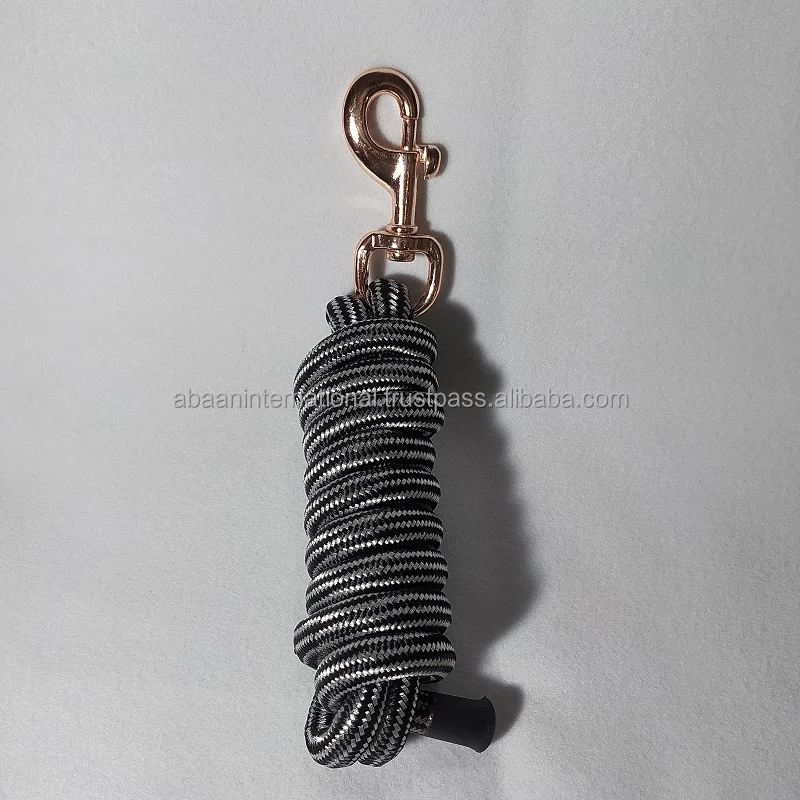 High Quality Horse Nylon Lead Rope Eco Friendly Lead rope with Snap Hook Mix Color available in all colors Manufacturer in India