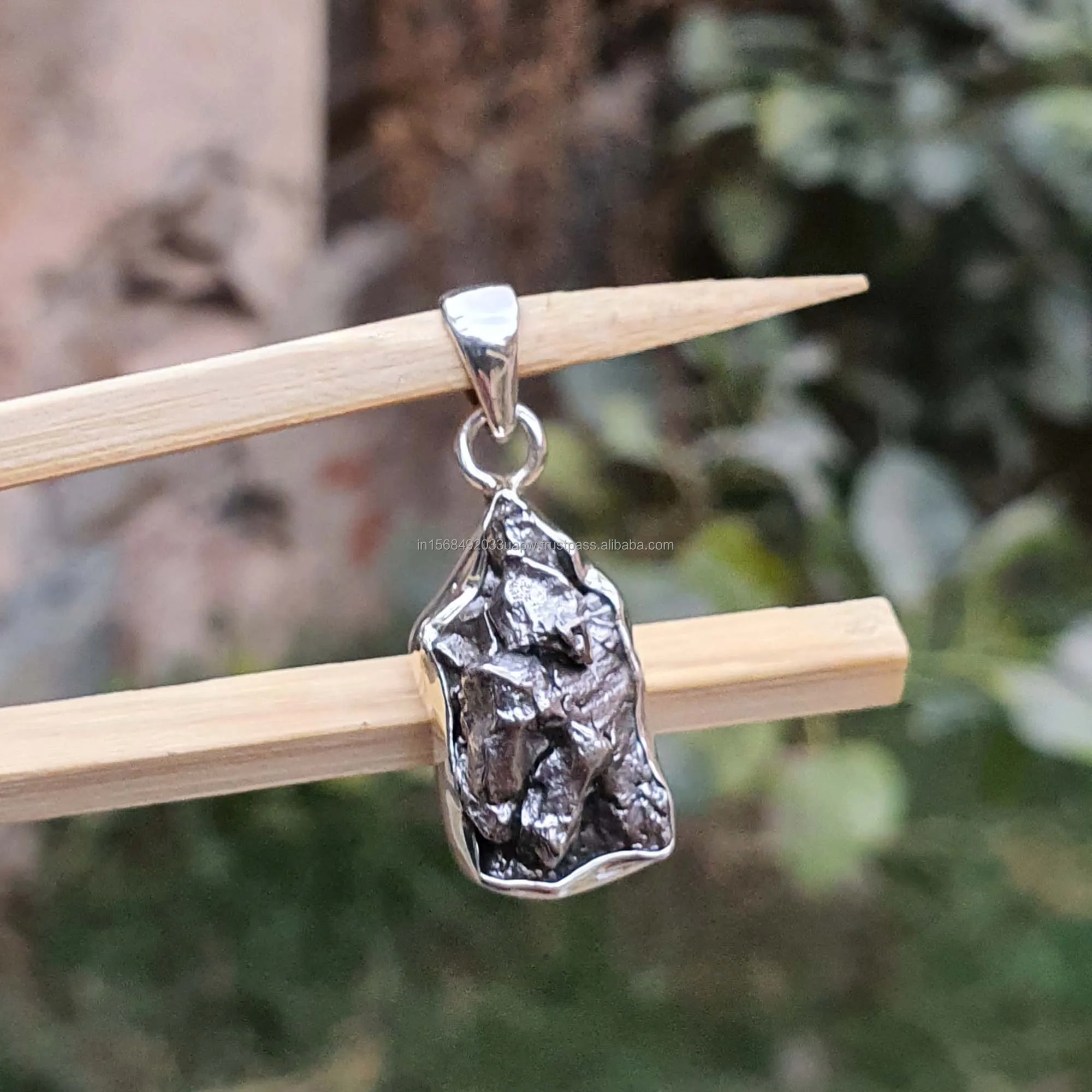 METEORITE Pendant 925 Sterling Silver Iron Meteor from Argentina Fine Jewelry Pendants & Charms Space Astronomy Gifts