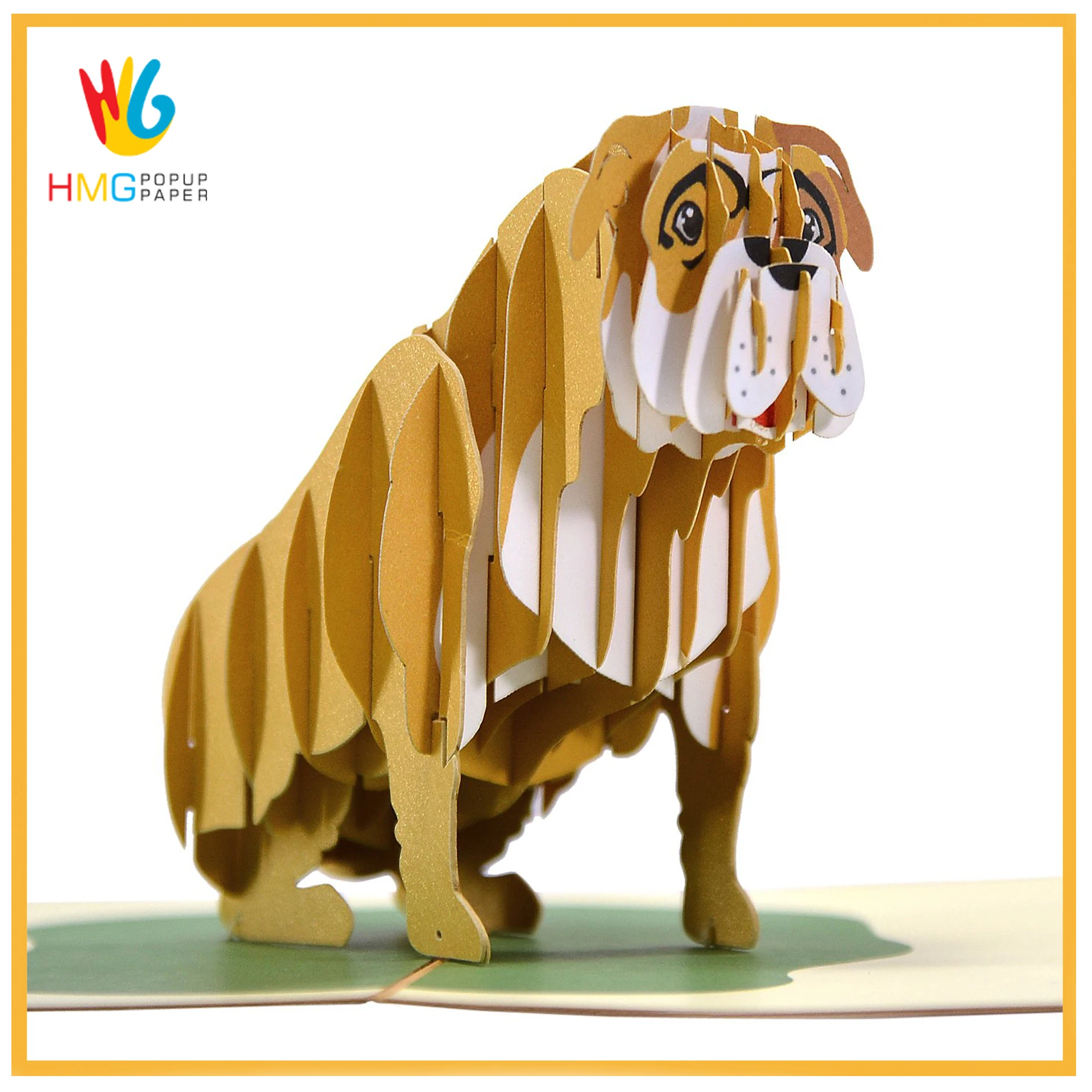 Animal Greeting 3D Pop Up Card The Dog Gift Card from Vietnam Best Supplier and Best Price for OEM ODM