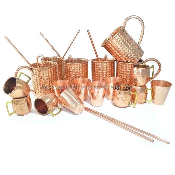 BEST SELLING 100%PURE COPPER MOSCOW MULE MUG BEST DESIGNS VODKA SHOT GLASS AND MUG FOR HOME USE PARTY AND BARS