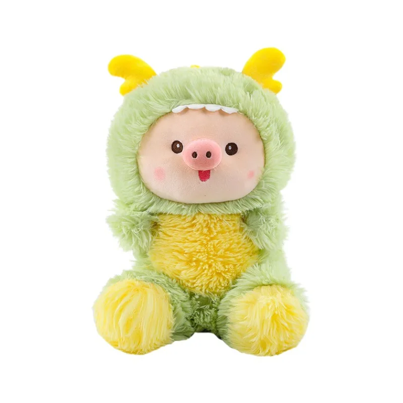 New Kawaii Cartoon Little Dragon Doll Big Plush Toy Gift Pillow Cute Piggy Bed Pillow for Girls for Birthday