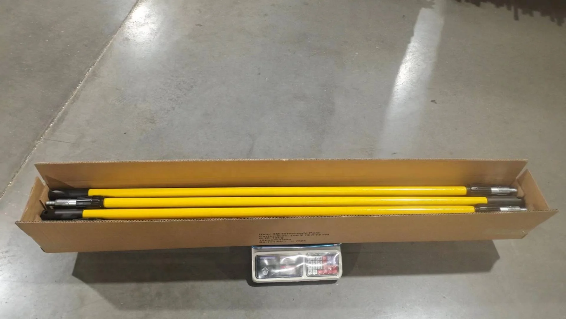 ESD Painting Roller Telescopic Pole 3 Section Customized Sizes Fiberglass Aluminum Extended Handle for Cleaning Tool