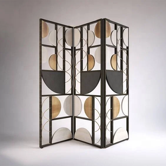 
Interior decoration 3 panels metal folding screen room divider partition wall decorative screens&room divider 