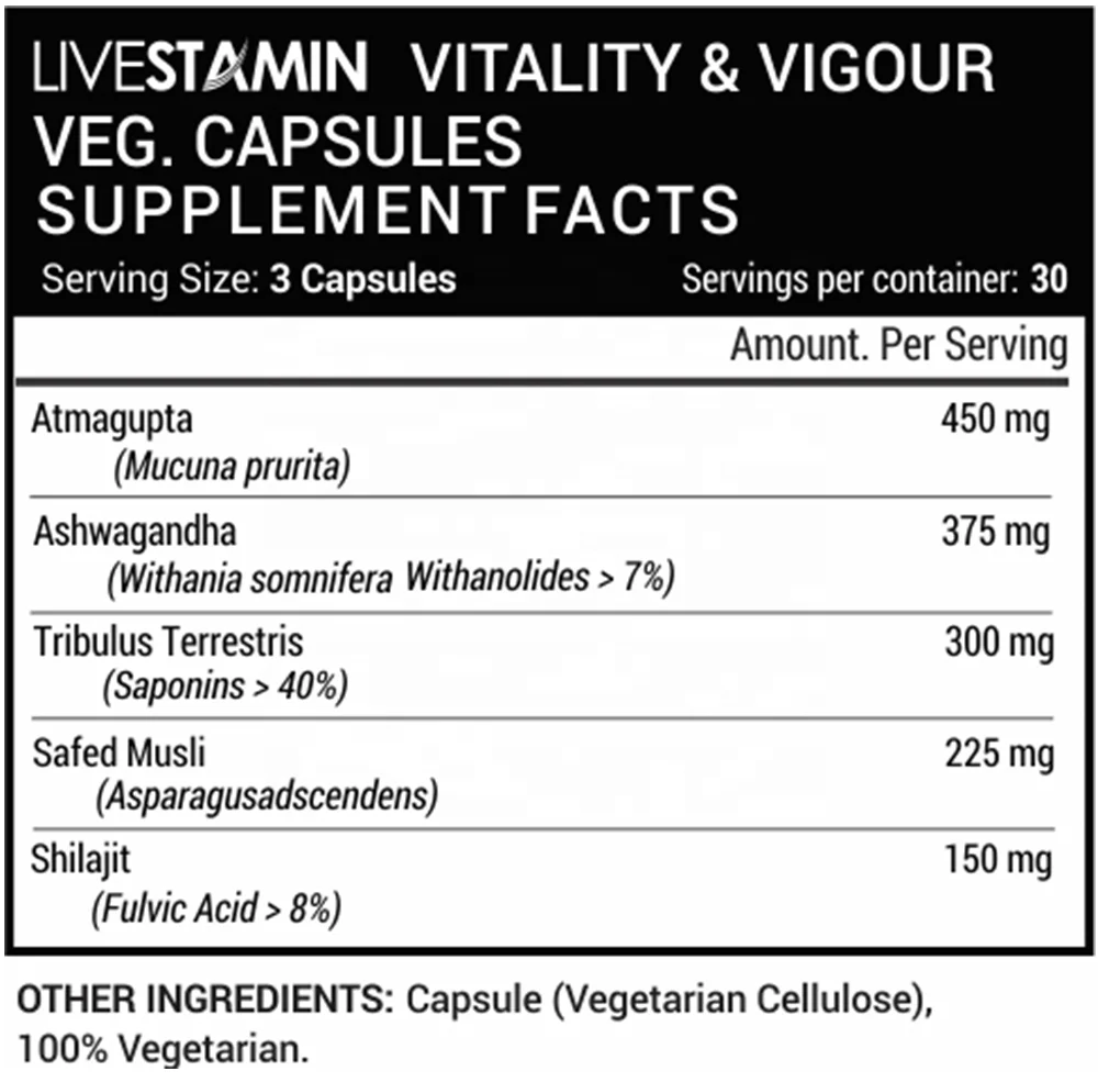 Vitality Vigour Plus Травяной Экстракт Капсулы Ashwagandha для мужчин и женщин Усилитель энергии травяной экстракт добавка частная марка GMP