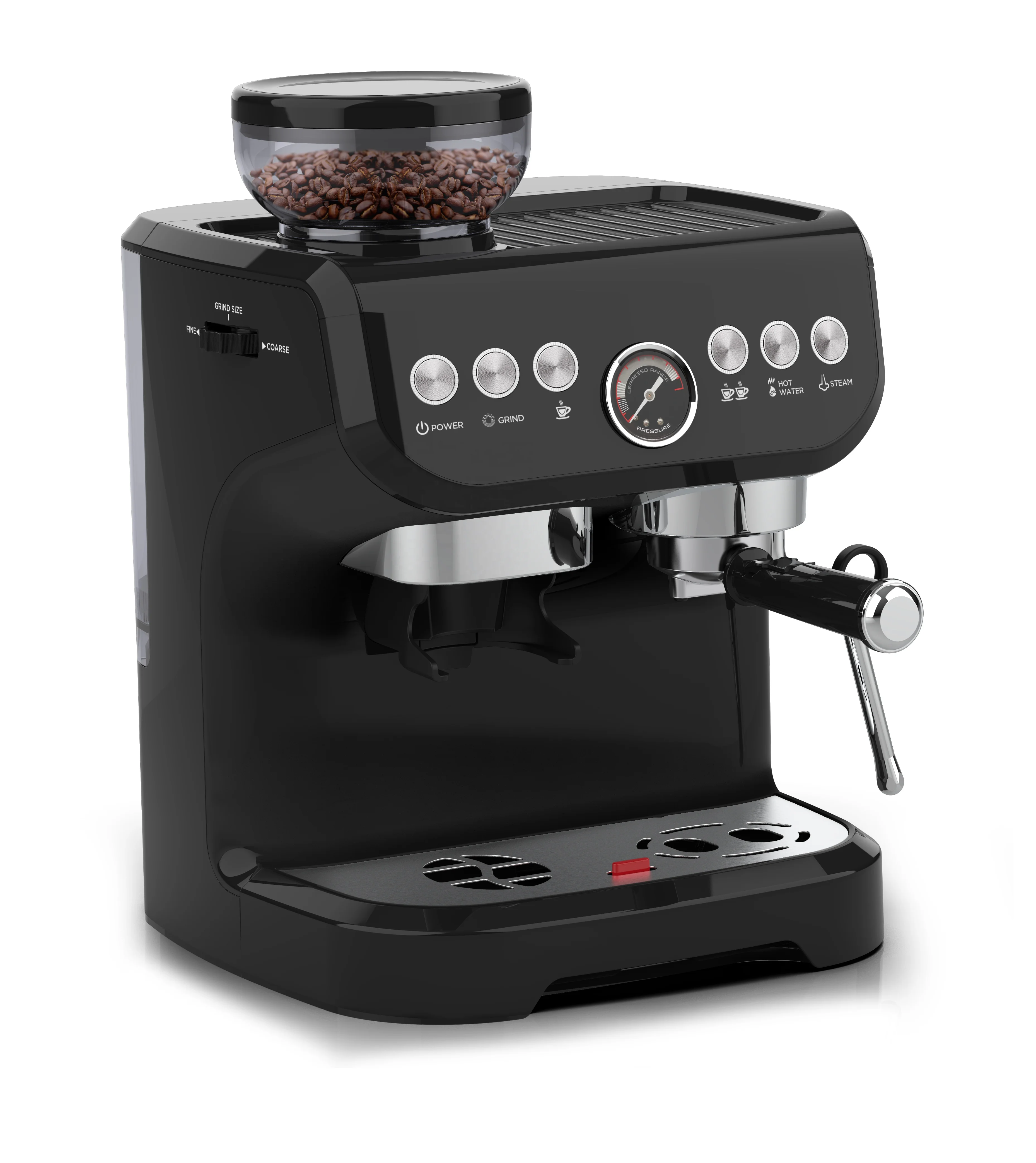 Household Espresso Coffee Machine Grinding Integrated Machine Semi-Auto Cappuccino Coffee Machine wirh Milk Foam