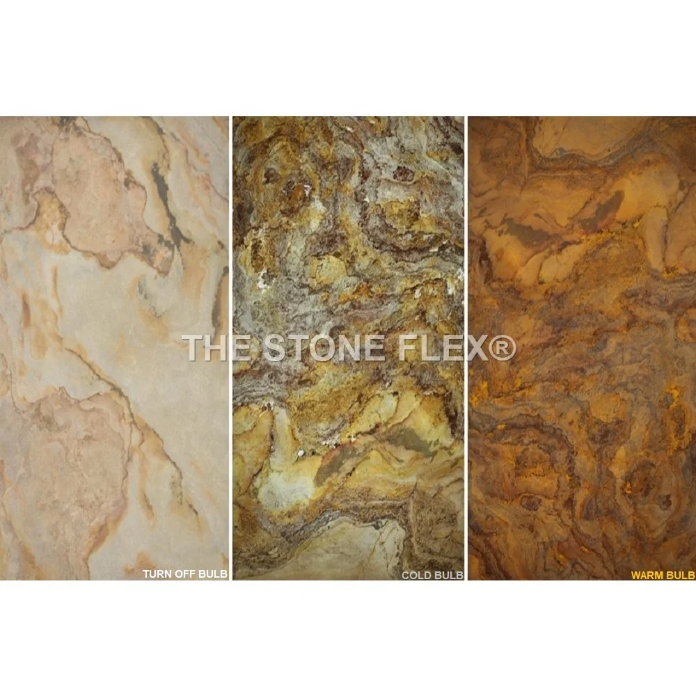 Most Popular In India Flexible Indian Autumn Natural Stone Light Pass Translucent Veneer Sheet Interior Exterior Wall Cladding