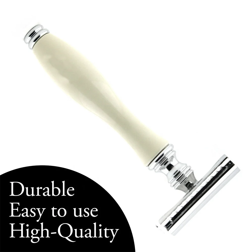 Traditional Double Edge Safety Razor for Men | High Quality Long Resin Handle Shaving Razor For Barber