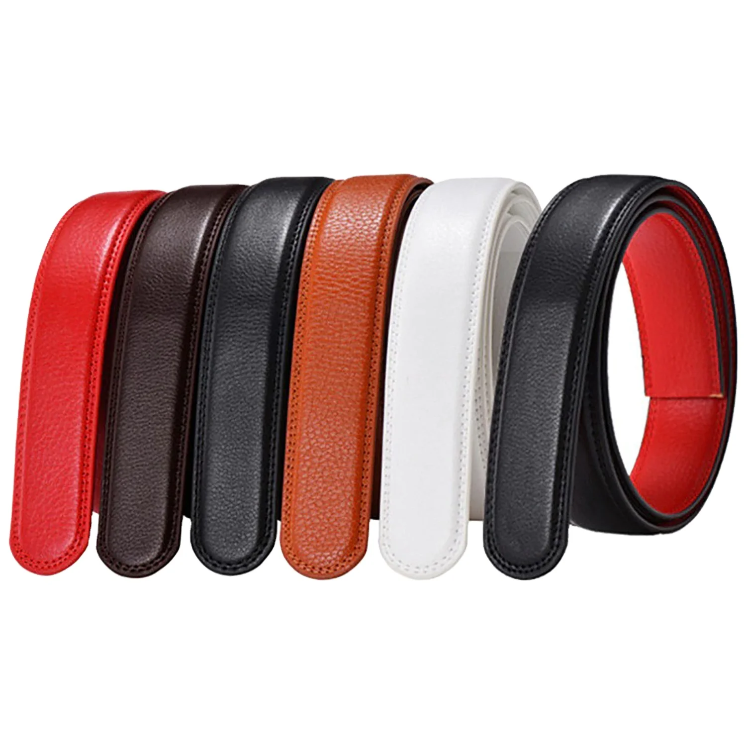 
 Мужской ремень из натуральной воловьей кожи с автоматической пряжкой  