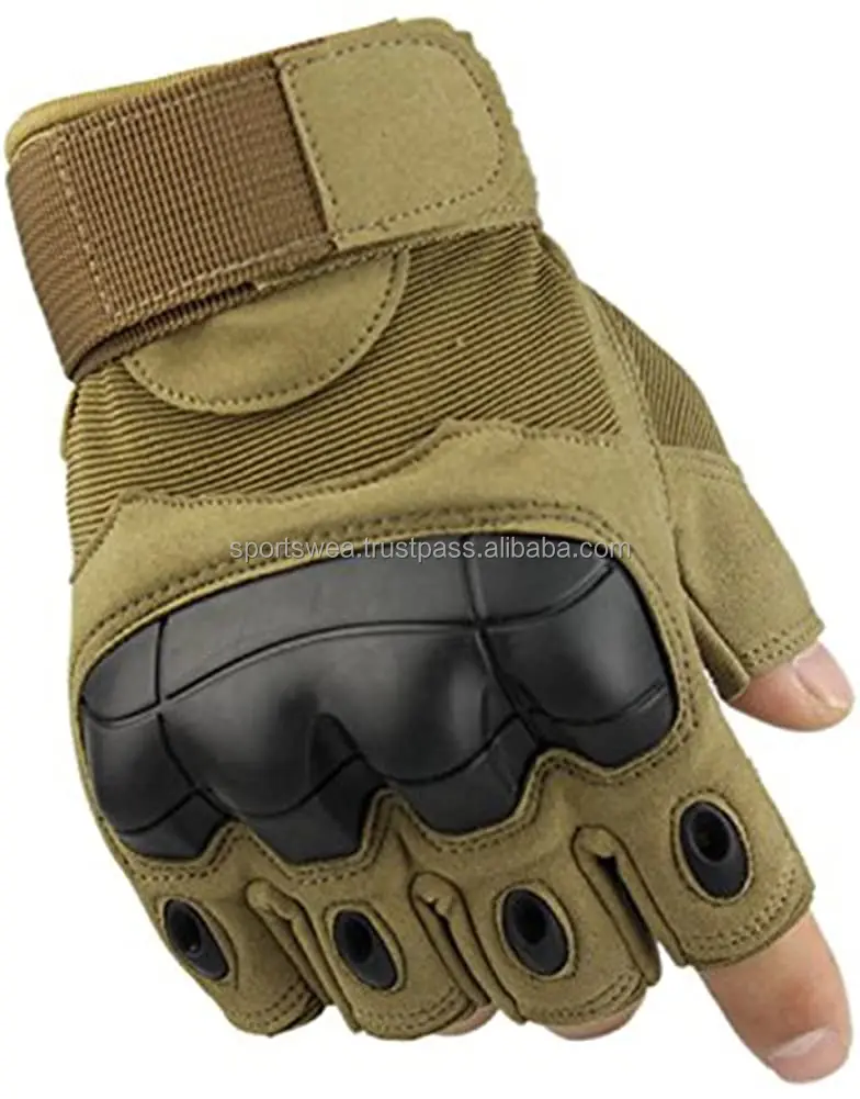 Half Finger Outdoor Gloves Finger less Gloves coyote for Riding Cycling Motorcycle Driving Gloves coyote