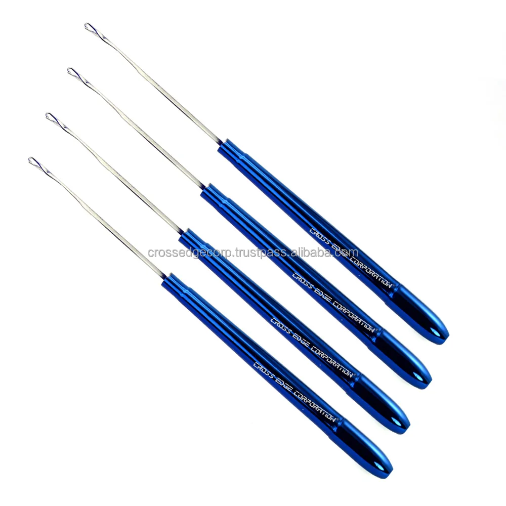 Wholesale Hair Extension Stainless Steel Smart Pulling Hook kit Feathers Crochet Extensions strong grip.