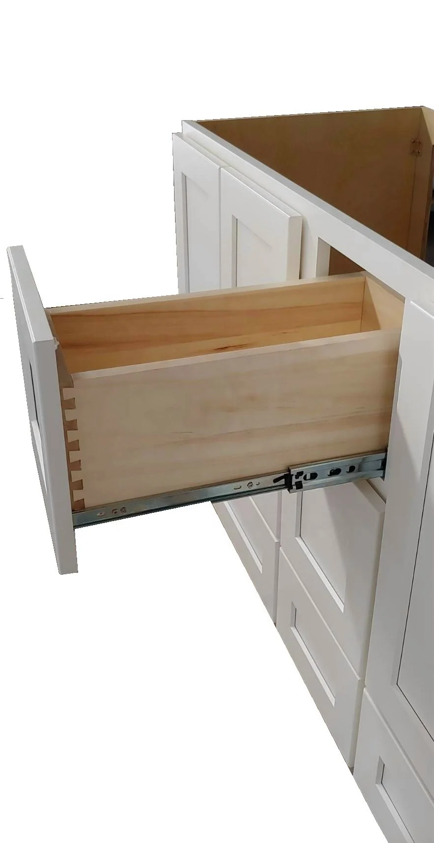 bathroom vanity without sink bowl and countertop