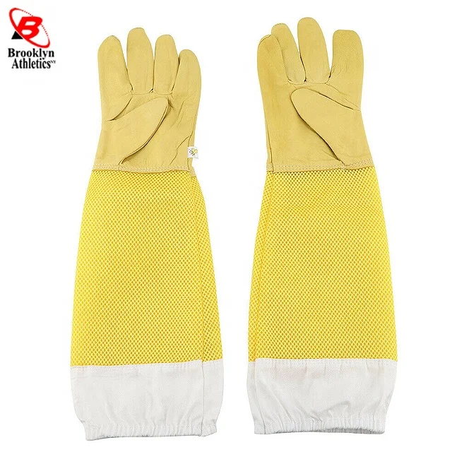 Ultra Mesh Beekeepers Glovees Three layer Net Ventilation Protect Your Hands Fully Ventilated Goatskin Beekeeping Glovee