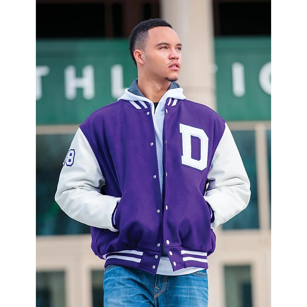 Бейсбольная Куртка Varsity для мужчин куртки колледжа в американском стиле с логотипом под заказ шерстяными и кожаными рукавами оптовая продажа
