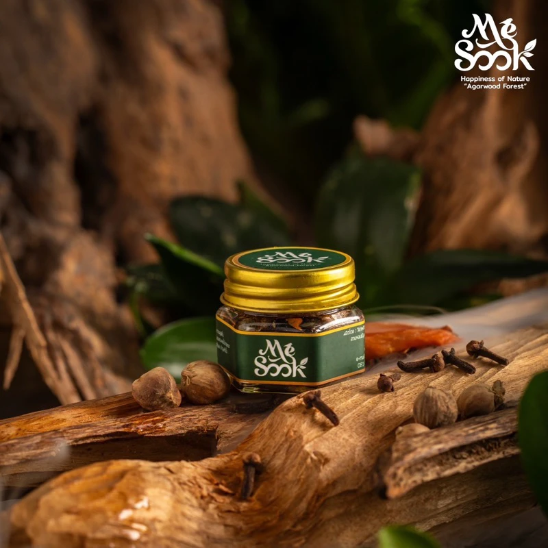 Agarwood Oil Extract Herbal Inhaler Pack Glass Jar 10 ml Essential Oil 100% Natural  Nasal Inhaler Spa Products from Thailand