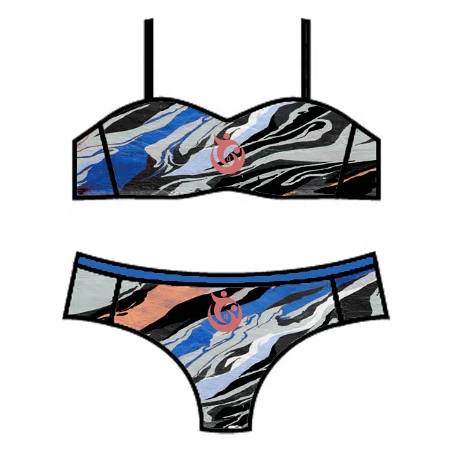 Красочный микро бюстгальтер бикини