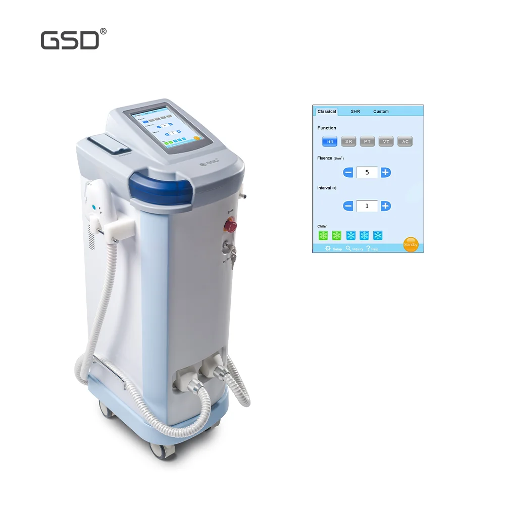 GSD Upgrade Professional 2 handpiece pain free hair removal OPT ipl machine