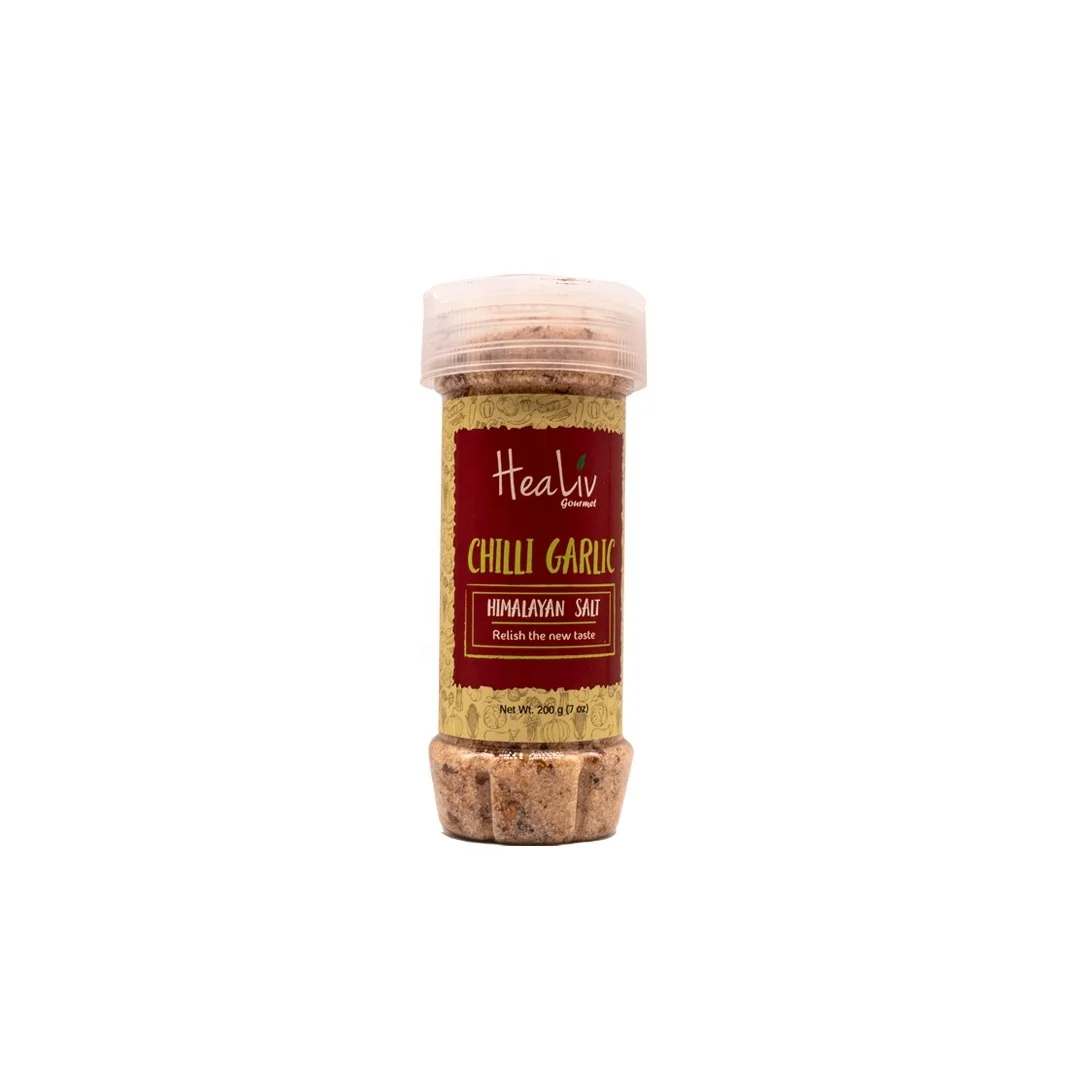 Himalayan Pink Salt Pakistan HeaLiv Gourmet Flavored Collection 220gms Salt Shaker Premium Quality