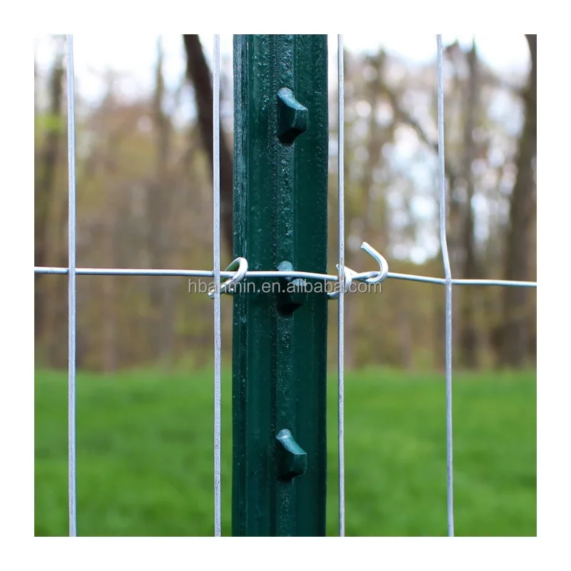 top selling American style Farm 6 ft T Fence Post Barbed Wire Galvanized Steel Iron Green Metal T Post