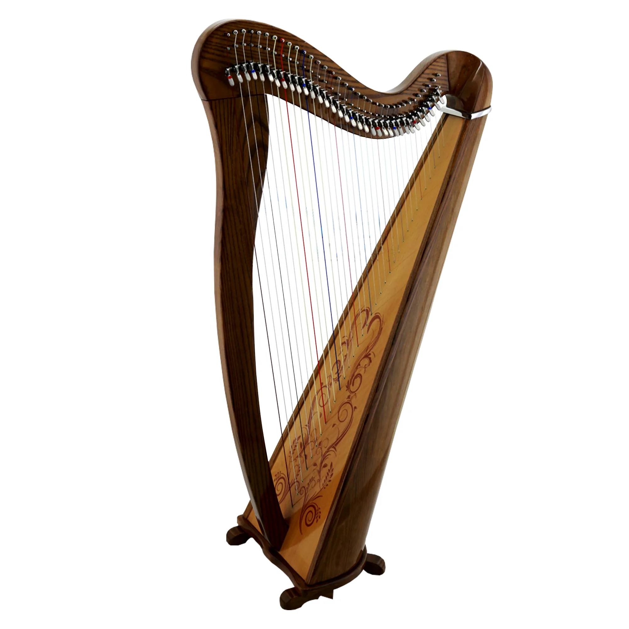 Custom 34 String Lever Harp Natural Wood Harp Free Cary Bag/ with Free String Set Best for Harpist for Harp natural color