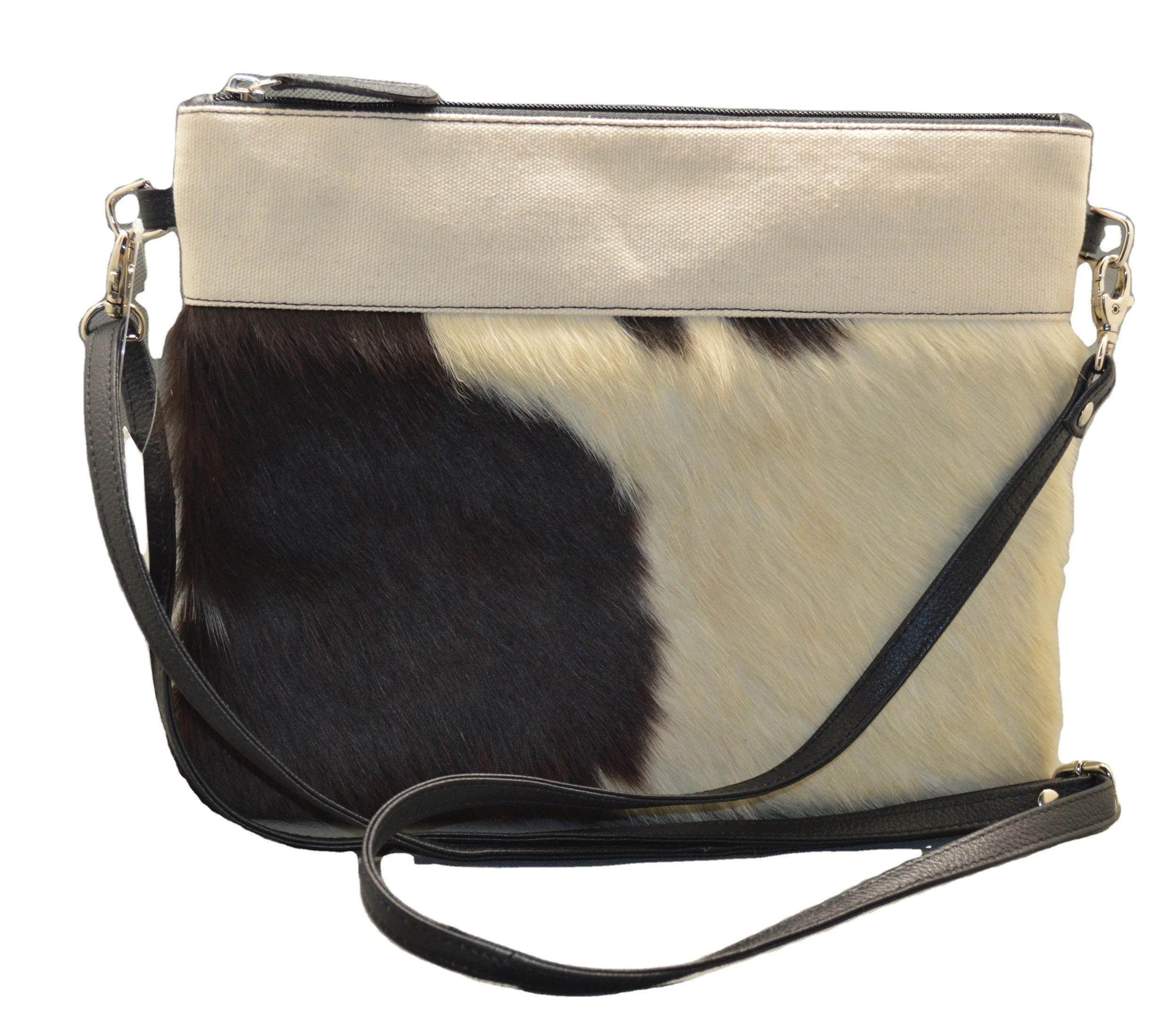 Wholesale Ladies Genuine Hair on Leather canvas Shoulder crossbody bags New Style Tote Bag Women Shoulder Bags