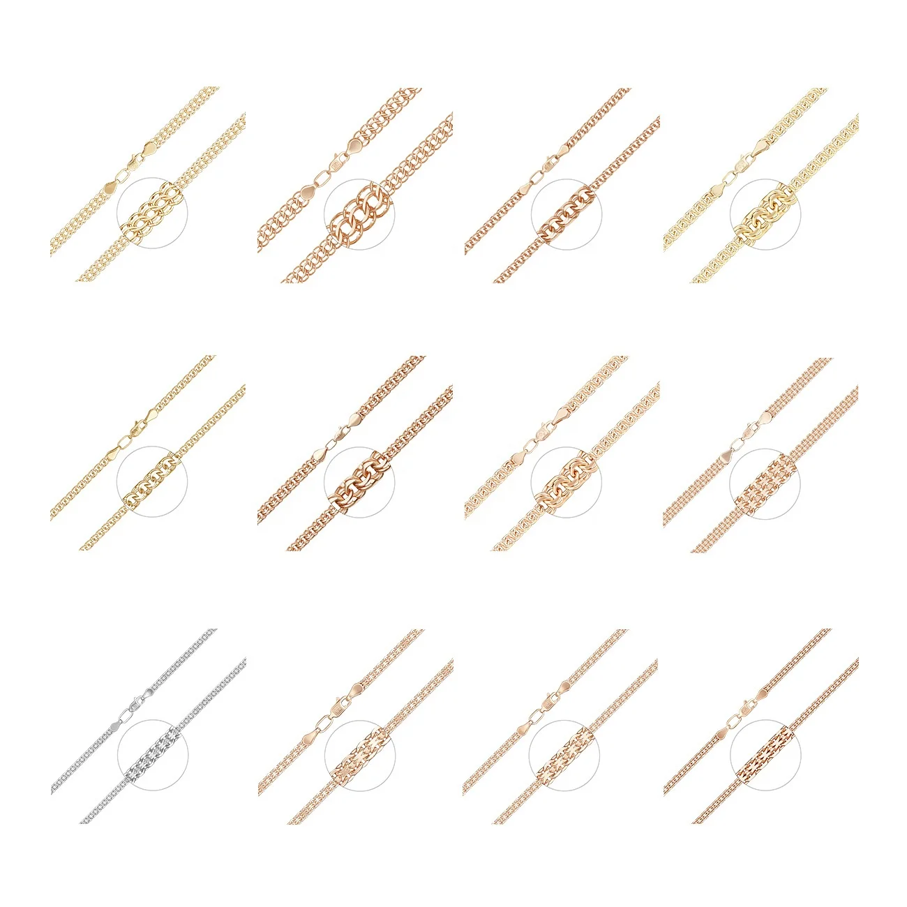 Charm Bismarck Python Chain 14K Yellow Red White Gold OEM ODM  jewelry accessories wholesale price