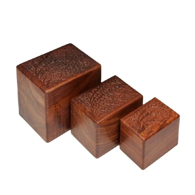 Manufacturer India Top Selling Custom Pet Ashes Urn Ash Sleeping Dog Urns Customised Wood