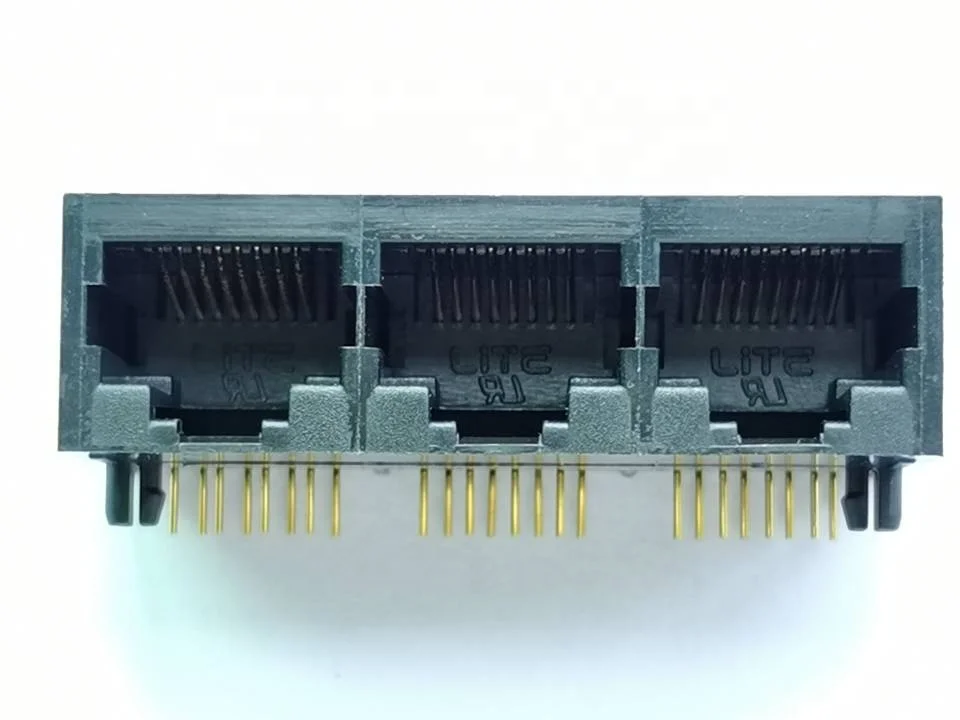 Заводская цена порт RJ45 1X3 без экрана 10P8C для ethernet