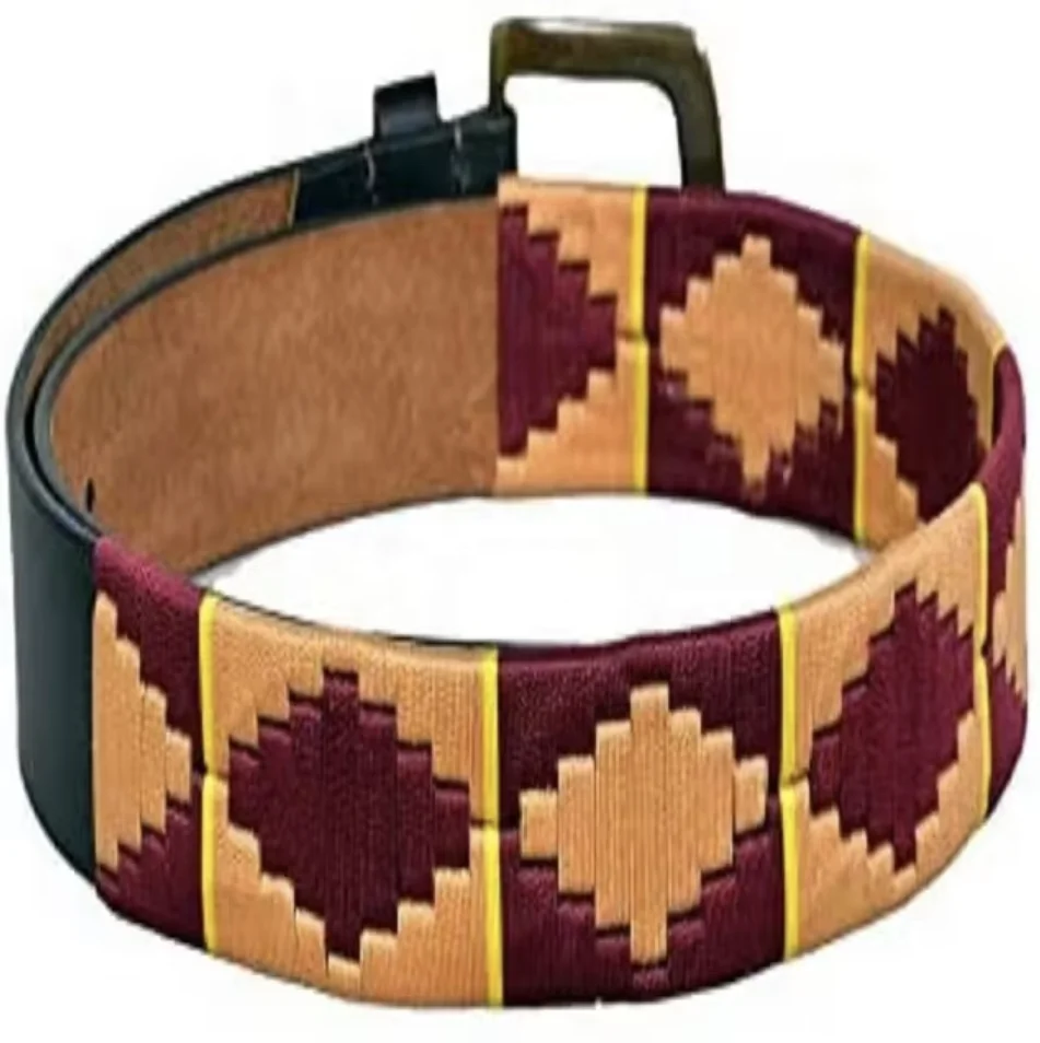 Fashion accessories Polo Horse riding Belt in leather for men with steel buckle wholesale equestrian