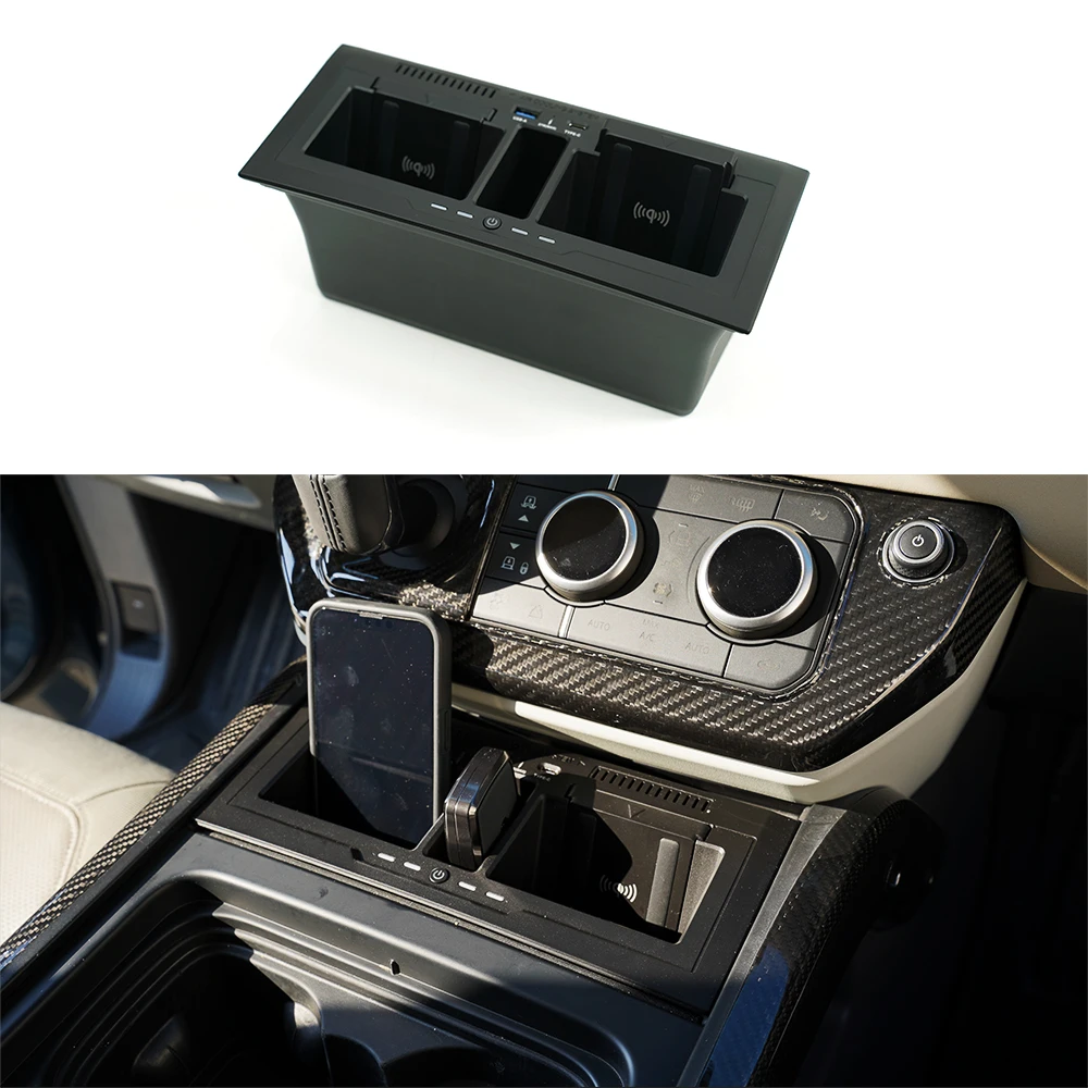 Car auto parts upgrade storage box wireless charger for Land Rover 2020+ New Defender 90/110