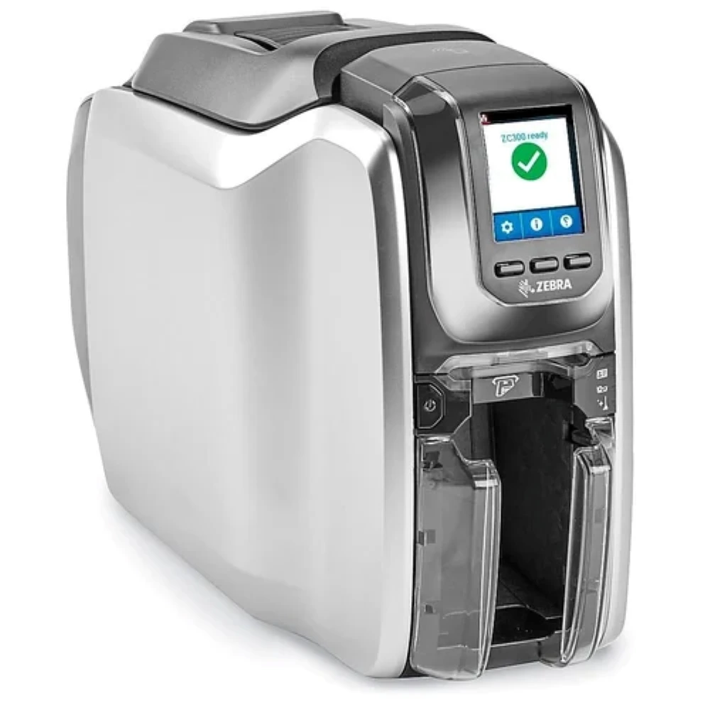 Высококачественный принтер для смарт-карт Zebra ZC300 удостоверения личности (двухстороннее) автоматический многоцветный Новый
