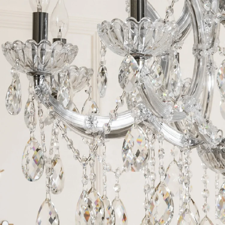 JYLIGHTING Luxury Crystal Chandeliers Modern Glass Hanging Lamps Living Room Hotel Decor Ceiling Lighting Pendant Chandelier